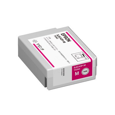EPSON インクカートリッジ SJIC43P-M マゼンタ 5個セット EPSON [SJIC43P-M] ラベルプリンター用 インクカートリッジ（マゼンタ